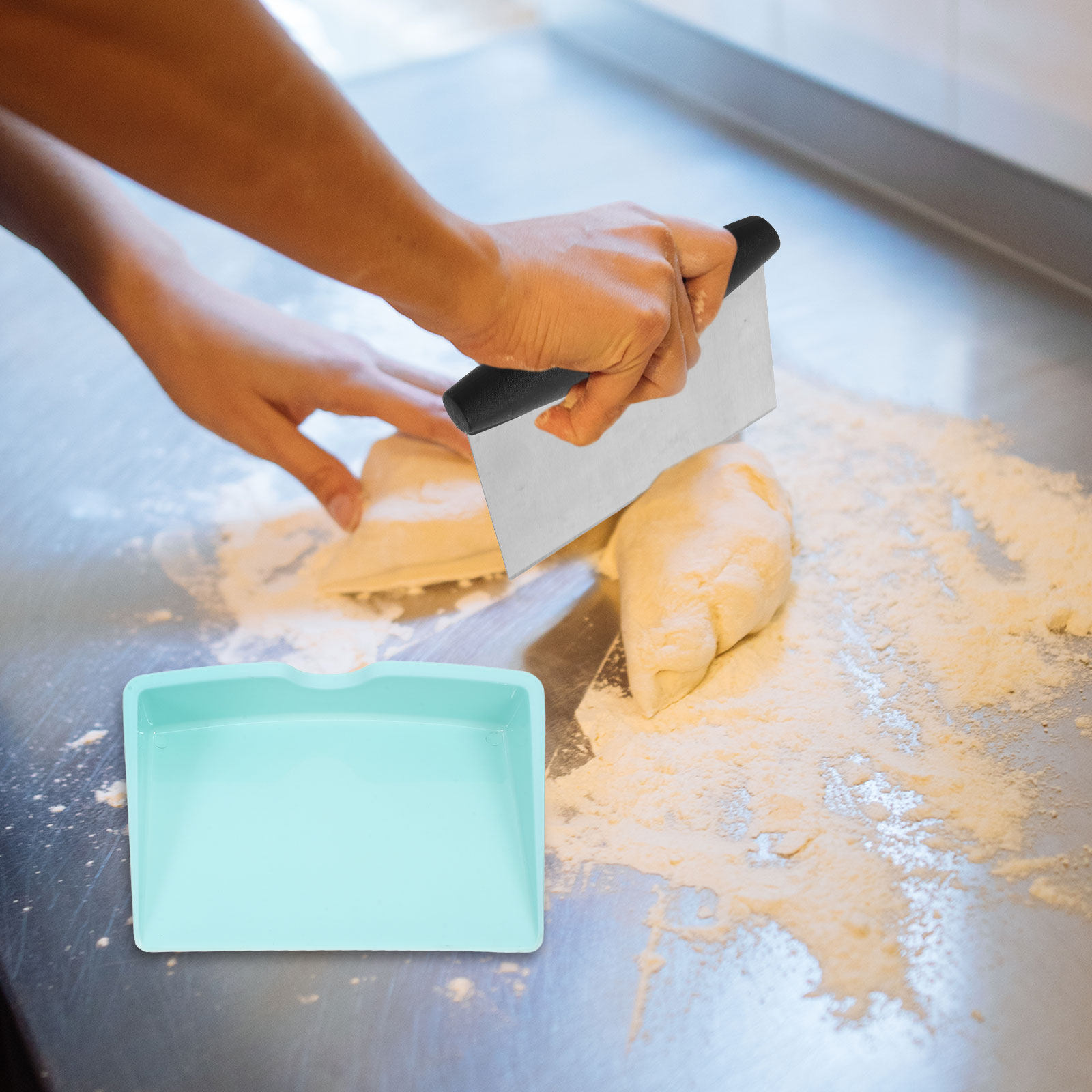 Bench Scraper Dough - 1 zestaw wytrzymałego skrobaka do ciasta