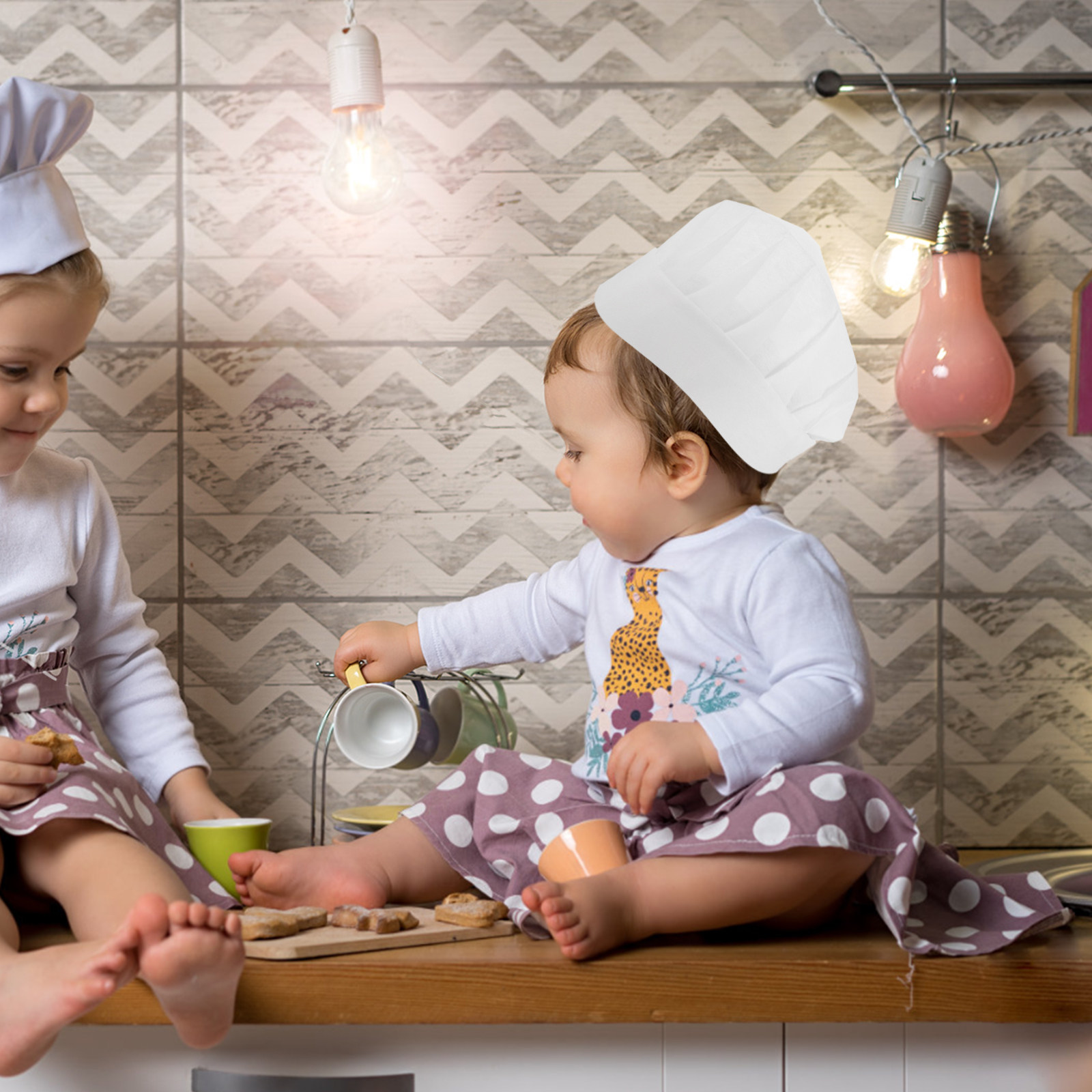 Kitchen Baking Area - 15 sztuk – jednorazowe czapki kucharskie