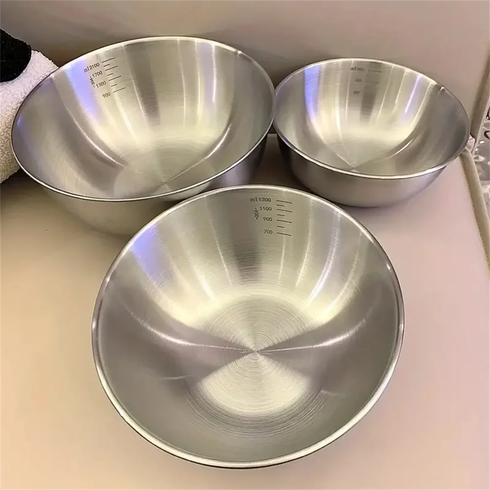 Kitchen Baking Bowls - Zestaw 1-3 misek ze stali nierdzewnej