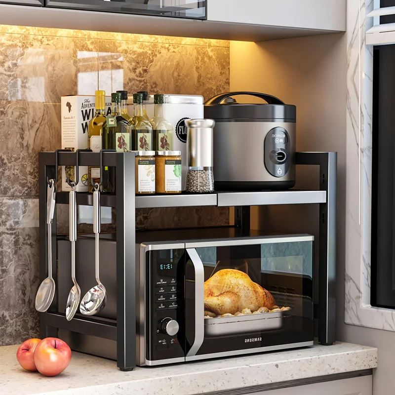 Kitchen Baking Rack - Rozkładana półka na mikrofalówkę, uchwyt na
