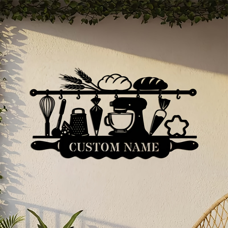 Kitchen Baking Area - Personalizowana żelazna dekoracja ścienna do kuchni,