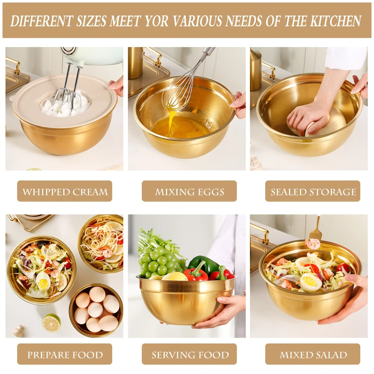 Zestaw 10 misk do mieszania ze – Kitchen Baking Bowls recenzja i cena