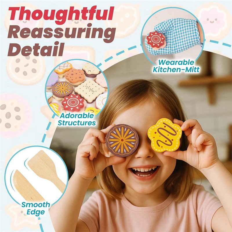 WOWFU - Drewniany Zestaw Ciast – Baking Kitchen For Kids recenzja i cena