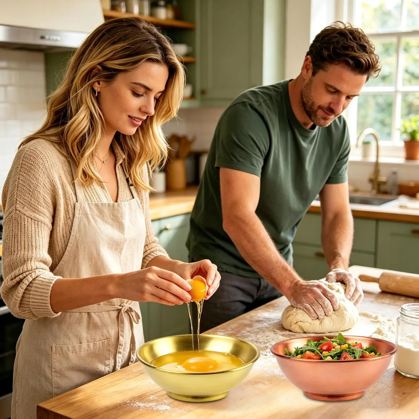Miedziana miska, duże pojemnik – Kitchen Baking Bowls recenzja i cena