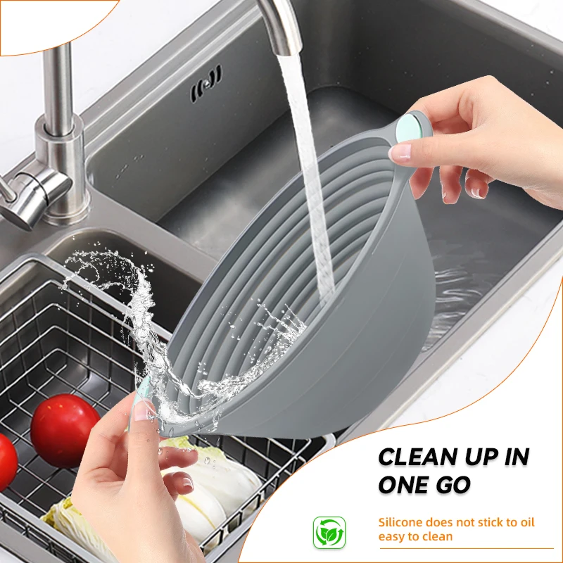 1 szt. Silikonowy Składany Kos – Kitchen Baking Bowls recenzja i cena